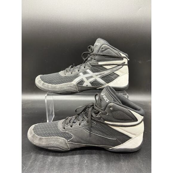 Asics Matflex 6 Black White Wrestling Shoes Mens Size 9.5 1081A021 main image 4
